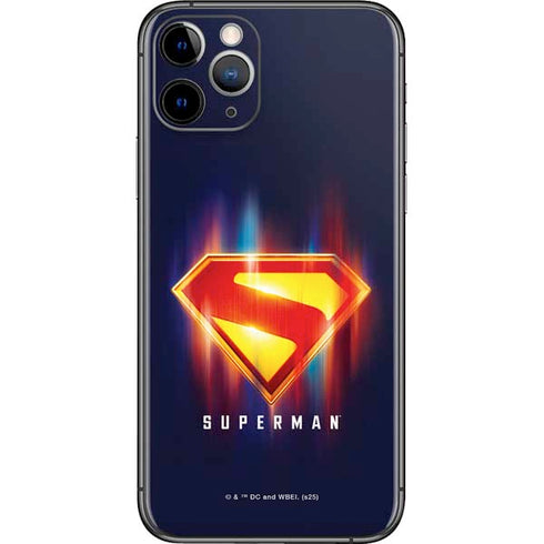 Superman 2025 Energy Shield Neon Emblem iPhone 11 Pro Skin