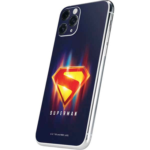 Superman 2025 Energy Shield Neon Emblem iPhone 11 Pro Skin