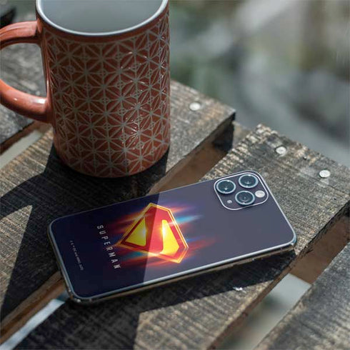 Superman 2025 Energy Shield Neon Emblem iPhone 11 Pro Skin