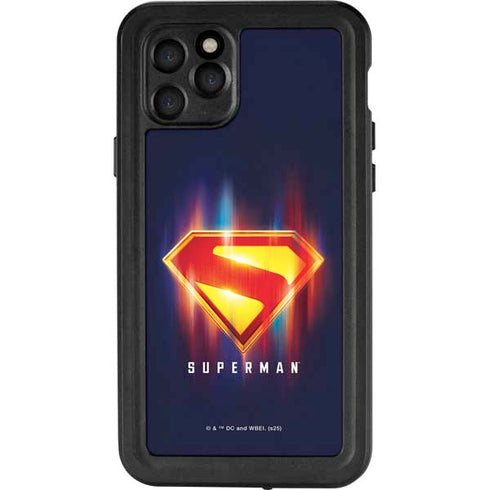Superman 2025 Energy Shield Neon Emblem iPhone 11 Pro Waterproof Case