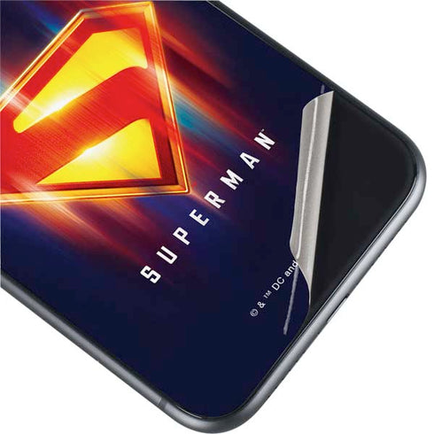 Superman 2025 Energy Shield Neon Emblem iPhone 11 Skin