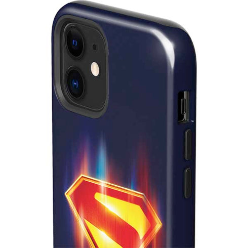 Superman 2025 Energy Shield Neon Emblem iPhone 12 Impact Case