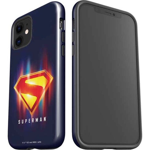 Superman 2025 Energy Shield Neon Emblem iPhone 12 Mini Impact Case