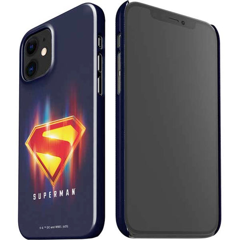 Superman 2025 Energy Shield Neon Emblem iPhone 12 Mini Lite Case