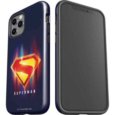 Superman 2025 Energy Shield Neon Emblem iPhone 12 Pro Impact Case