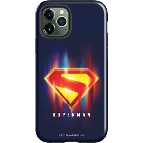 Superman 2025 Energy Shield Neon Emblem iPhone 12 Pro Max Impact Case