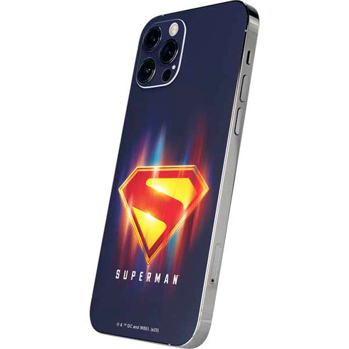 Superman 2025 Energy Shield Neon Emblem iPhone 12 Pro Skin