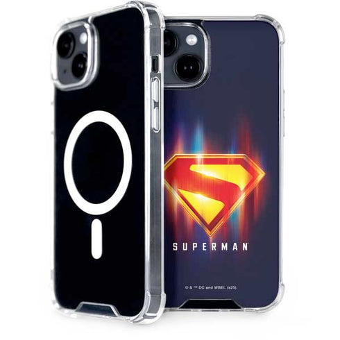 Superman 2025 Energy Shield Neon Emblem iPhone 13 MagSafe Case