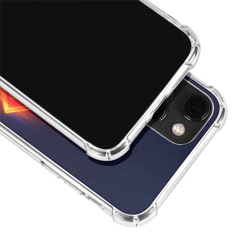 Superman 2025 Energy Shield Neon Emblem iPhone 13 Mini Clear Case