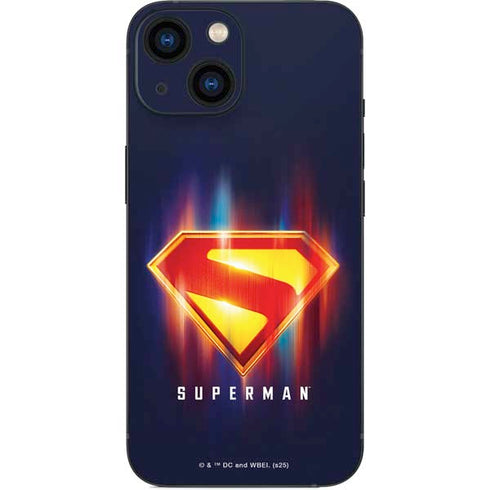 Superman 2025 Energy Shield Neon Emblem iPhone 13 Mini Skin