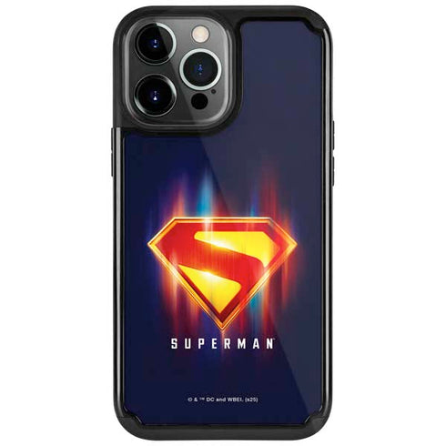 Superman 2025 Energy Shield Neon Emblem iPhone Cases