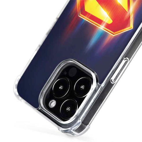 Superman 2025 Energy Shield Neon Emblem iPhone 13 Pro MagSafe Case