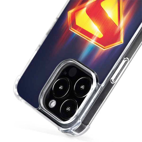 Superman 2025 Energy Shield Neon Emblem iPhone 13 Pro Max MagSafe Case