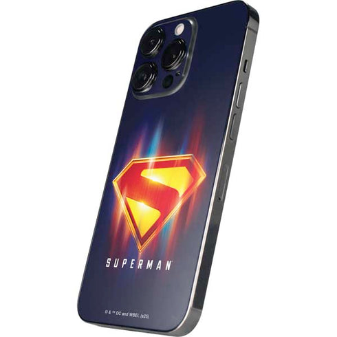 Superman 2025 Energy Shield Neon Emblem iPhone 14 Pro Max Skin