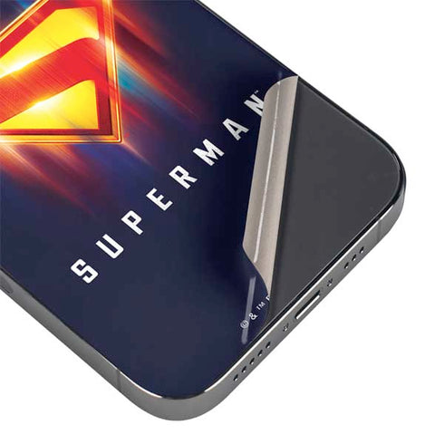 Superman 2025 Energy Shield Neon Emblem iPhone 14 Pro Skin