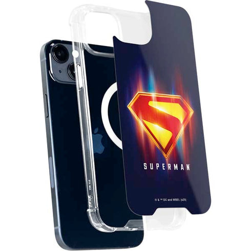Superman 2025 Energy Shield Neon Emblem iPhone 15 Plus MagSafe Case