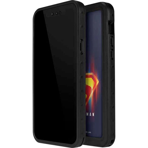 Superman 2025 Energy Shield Neon Emblem iPhone 15 Plus Waterproof Case