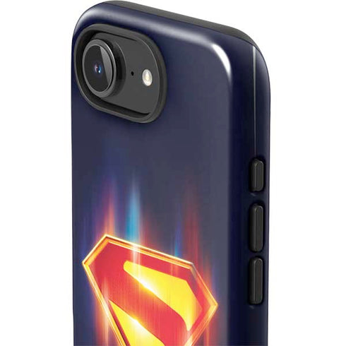 Superman 2025 Energy Shield Neon Emblem iPhone 16e Impact Case