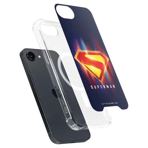 Superman 2025 Energy Shield Neon Emblem iPhone 16e MagSafe Case