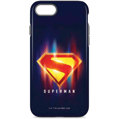Superman 2025 Energy Shield Neon Emblem iPhone Cases