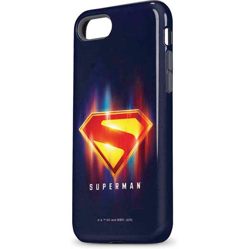 Superman 2025 Energy Shield Neon Emblem iPhone 8 Pro Case
