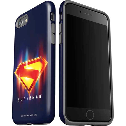 Superman 2025 Energy Shield Neon Emblem iPhone SE (2nd & 3rd Gen) Pro Case