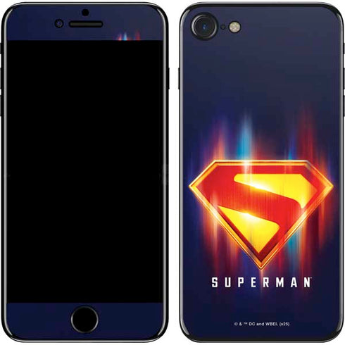 Superman 2025 Energy Shield Neon Emblem iPhone SE (2nd & 3rd Gen) Skin