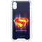 Superman 2025 Energy Shield Neon Emblem iPhone XS Clear Case