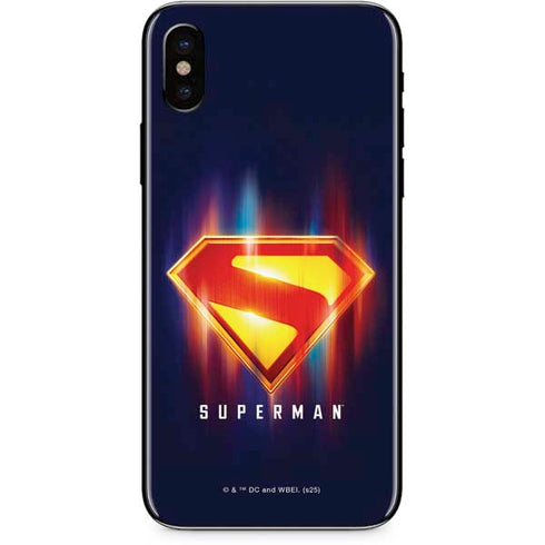 Superman 2025 Energy Shield Neon Emblem iPhone XS Max Skin
