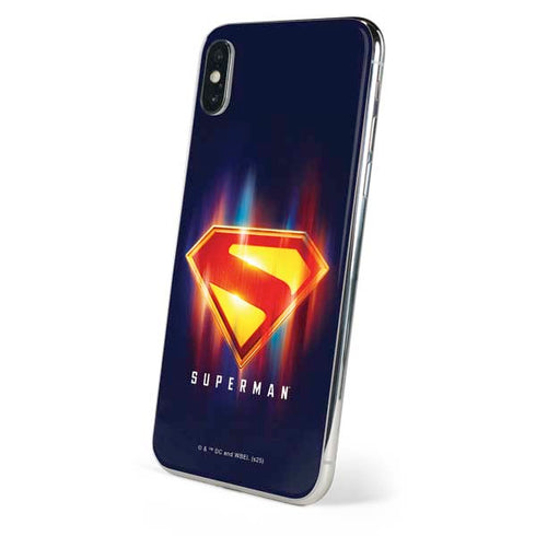 Superman 2025 Energy Shield Neon Emblem iPhone XS Max Skin