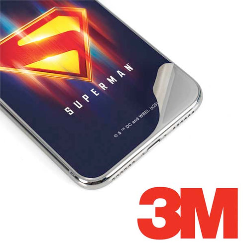 Superman 2025 Energy Shield Neon Emblem iPhone XS Skin