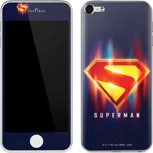 Superman 2025 Energy Shield Neon Emblem Apple iPod Skin
