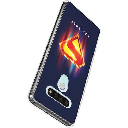 Superman 2025 Energy Shield Neon Emblem LG Stylo 6 Clear Case