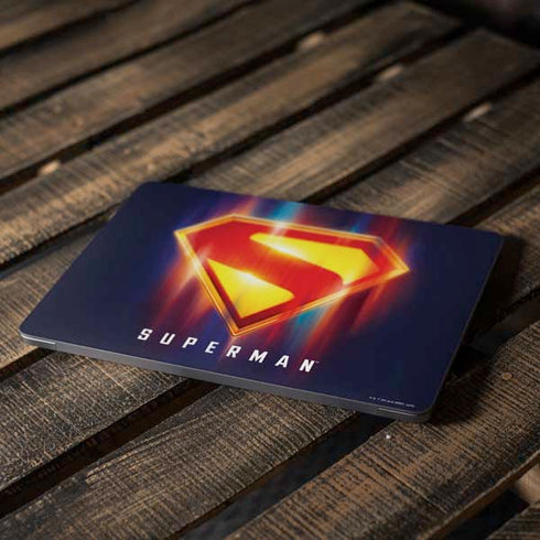 Superman 2025 Energy Shield Neon Emblem Apple MacBook Air Skin