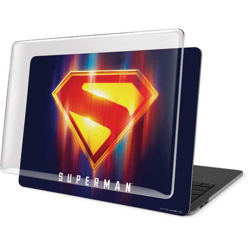Superman 2025 Energy Shield Neon Emblem MacBook Pro 13in (2020) Case plus Skin
