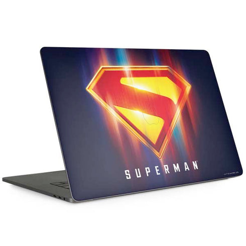 Superman 2025 Energy Shield Neon Emblem MacBook Skins