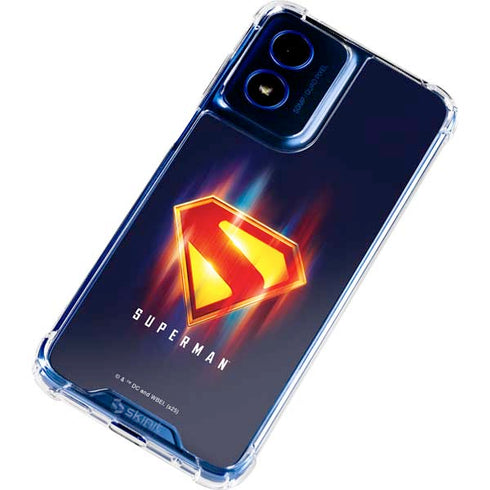 Superman 2025 Energy Shield Neon Emblem Moto G 5G (2024) Clear Case