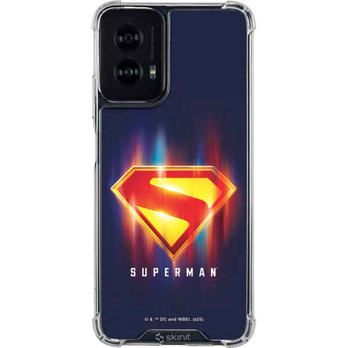 Superman 2025 Energy Shield Neon Emblem Moto G Power 5G (2024) Clear Case