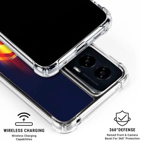 Superman 2025 Energy Shield Neon Emblem Moto G Power 5G (2024) Clear Case