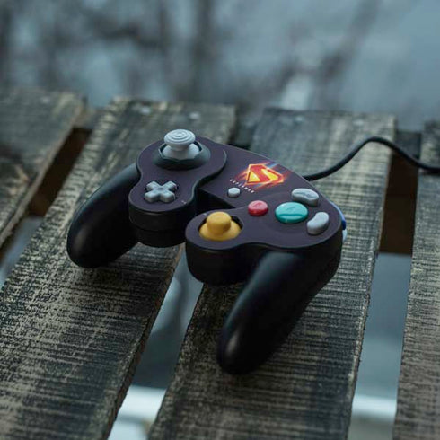 Superman 2025 Energy Shield Neon Emblem Nintendo GameCube Controller Skin