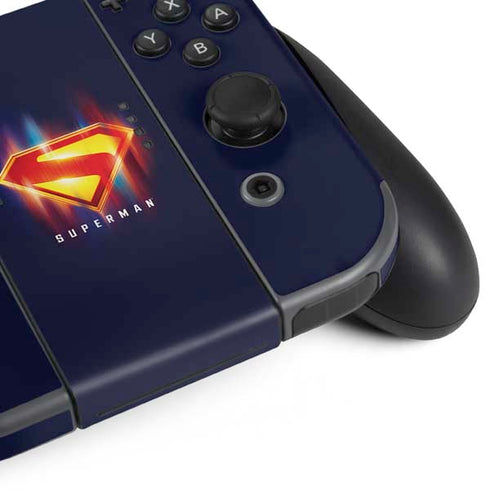 Superman 2025 Energy Shield Neon Emblem Nintendo Switch Bundle Skin