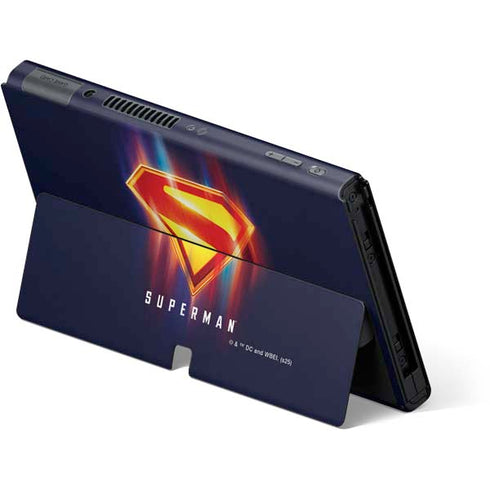 Superman 2025 Energy Shield Neon Emblem Nintendo Switch OLED (2021) Skin