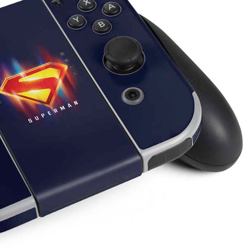 Superman 2025 Energy Shield Neon Emblem Nintendo Switch OLED (2021) Skin