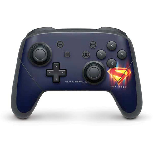 Superman 2025 Energy Shield Neon Emblem Nintendo Skins