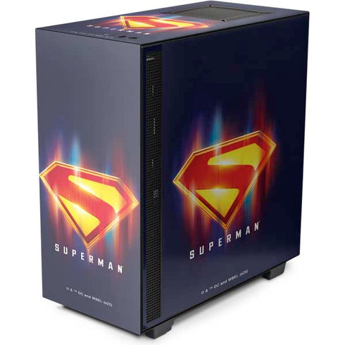 Superman 2025 Energy Shield Neon Emblem NZXT H510 Compact ATX Mid-Tower Case Skin