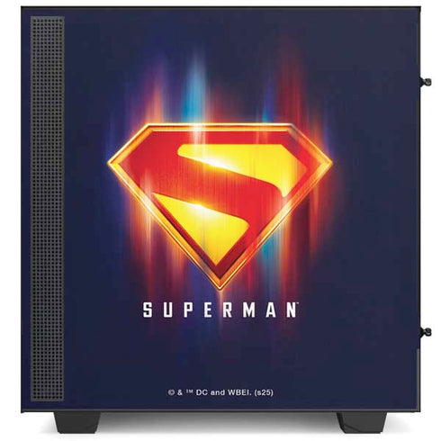 Superman 2025 Energy Shield Neon Emblem NZXT H510 Compact ATX Mid-Tower Case Skin