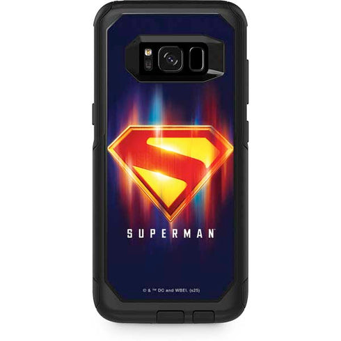Superman 2025 Energy Shield Neon Emblem Otterbox Commuter Galaxy Skin