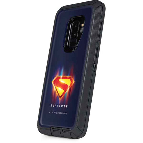 Superman 2025 Energy Shield Neon Emblem Otterbox Defender Galaxy Skin