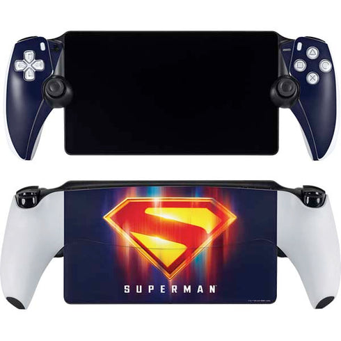 Superman 2025 Energy Shield Neon Emblem PlayStation Portal Remote Player Skin