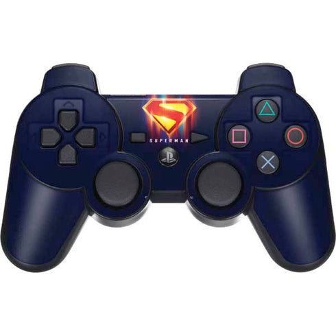 Superman 2025 Energy Shield Neon Emblem PS3 Dual Shock wireless controller Skin